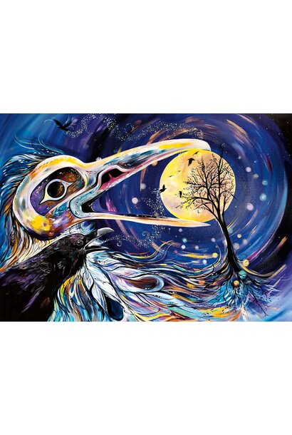 Art Card Raven Moon  by Carla Joseph