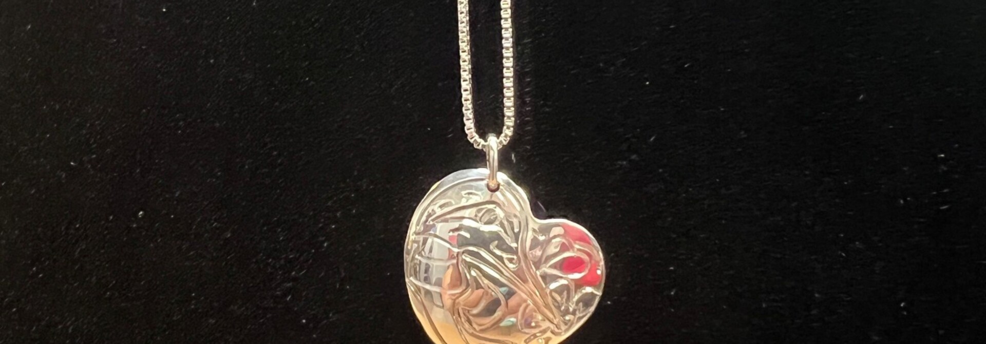 Hand crafted Hear with Hummingbird by Nancy Dawson