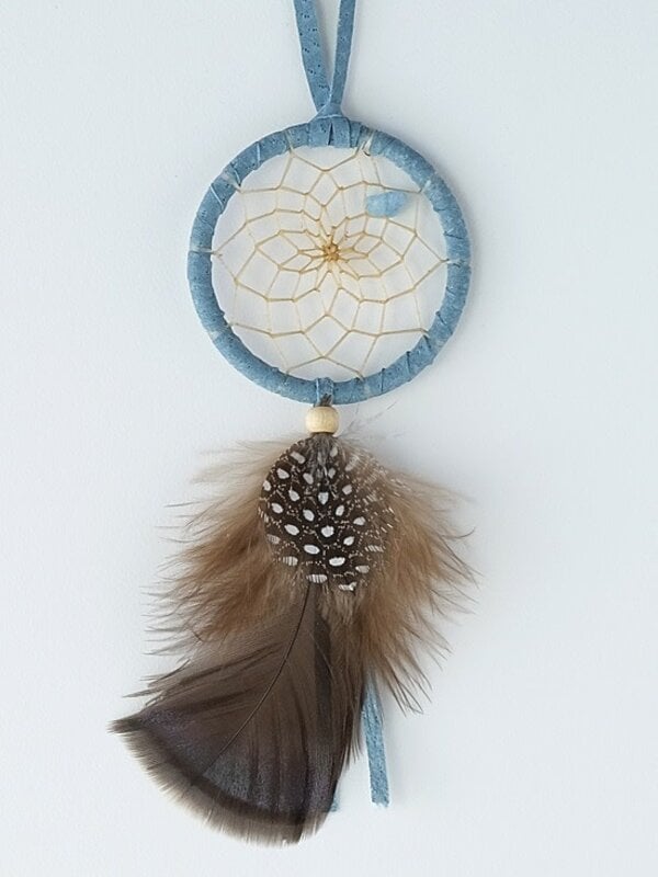 2" Birthstone Dream Catcher - March - Aquamarine - Happiness