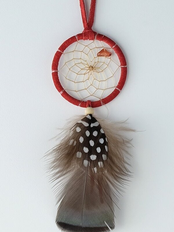 2" Birthstone Dream Catcher  - July - Carnelian - Passion