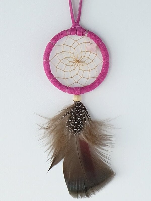 2" Birthstone Dream Catcher - October - Pink Tourmaline - Balance