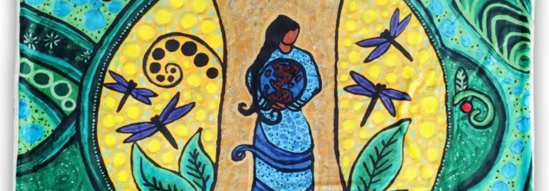 Strong Earth Woman Blanket by Leah Dorion