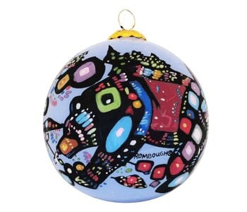 Glass Ornament Bear by James Rombough