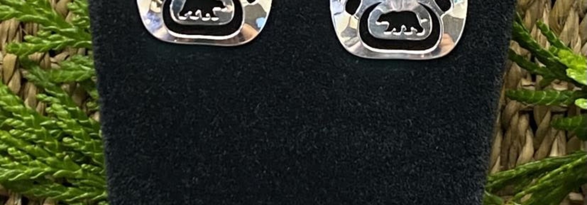 Hand Crafted Silver Bear Paw Earrings by Mia Hunt