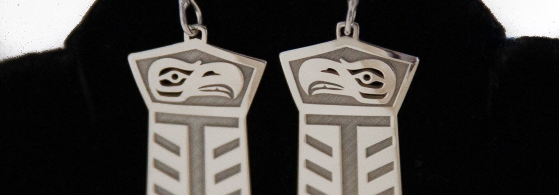 Hand Crafted Silver Earrings Eagle Copper Shields by Mia Hunt