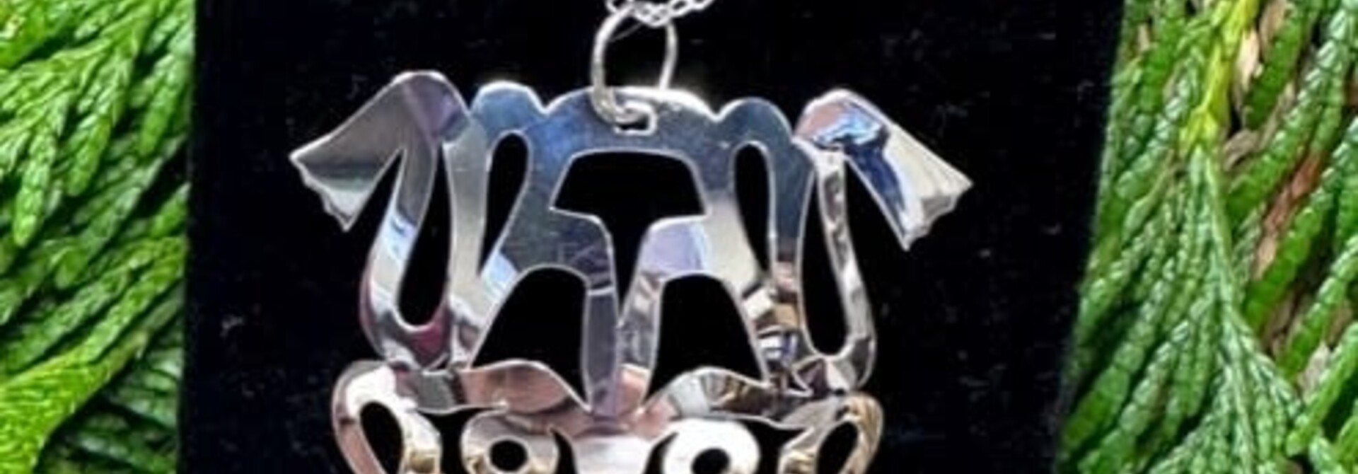Hand Crafted Silver Frog Pendant LG by Mia Hunt