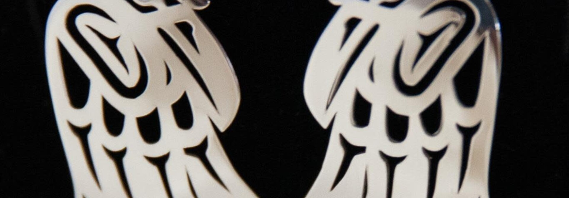 Hand Crafted Silver Chillin Raven Earrings by Mia Hunt
