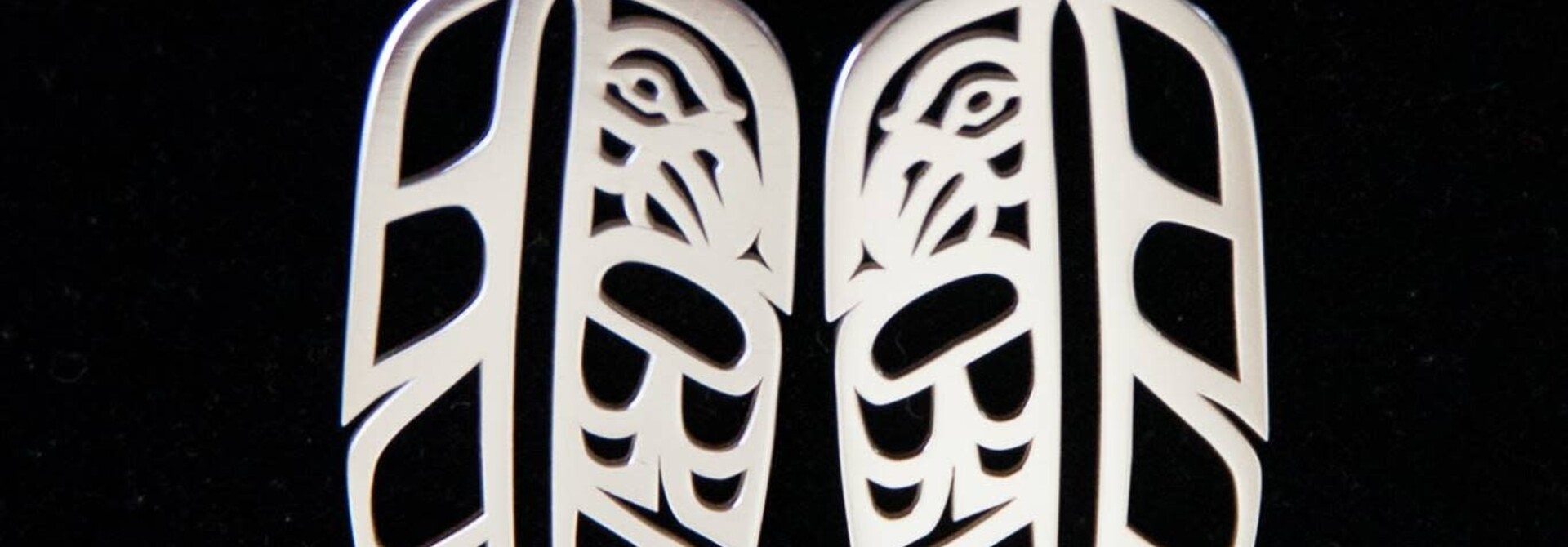Hand Crafted Silver Eagle Feather Earrings Lg by Mia Hunt