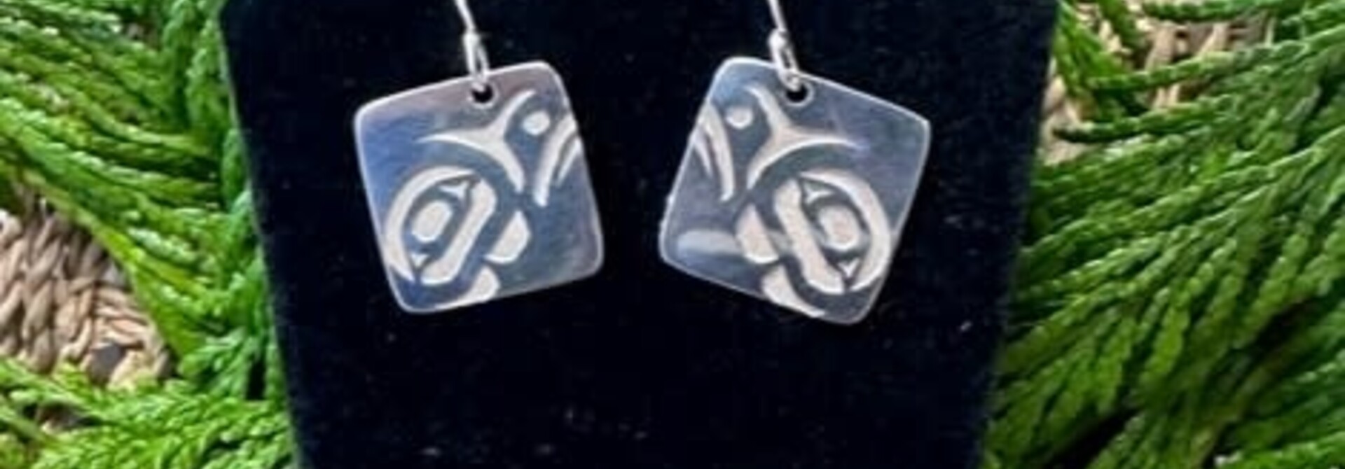 Hand Crafted Silver Eagle Eye Earrings by Mia Hunt