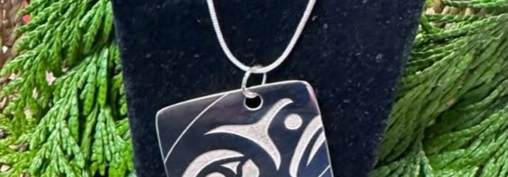 Hand Crafted Silver Eagle Eye Pendant LG by Mia Hunt