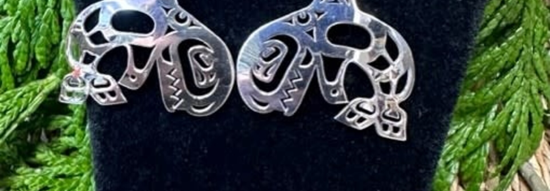 Hand Crafted Silver Orca Earrings by Mia Hunt