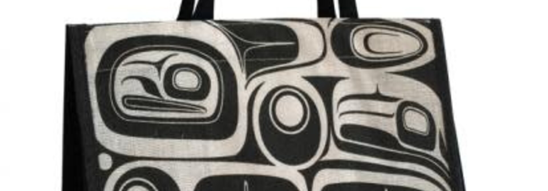 Jute Tote Bag - Raven Black & White by Kelly Robinson