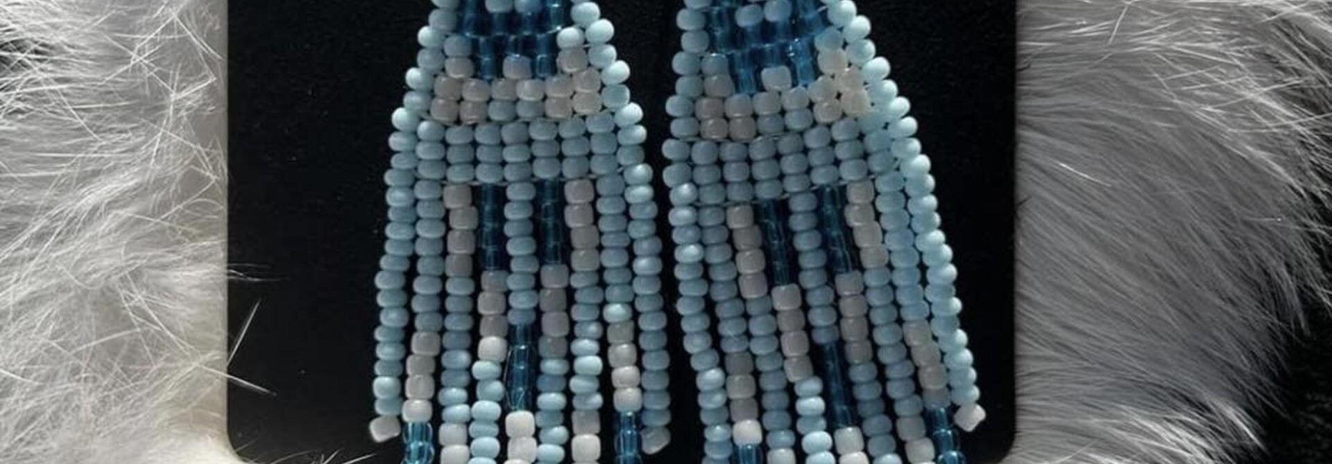 Large Beaded Earrings by Little Spark Cree. ations