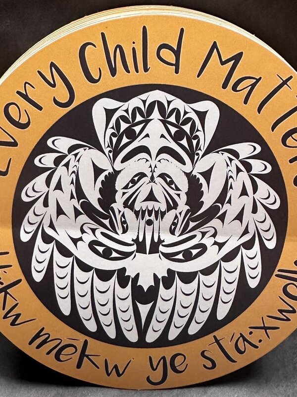 Every Child Matters 4" Orange Decal-Eagle Mother by Jared Deck