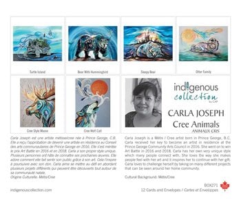 Boxed Art Cards Cree Animals by Carla Joseph