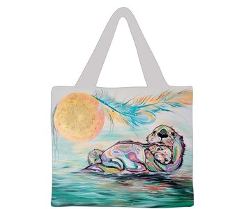 Reusable shopping bag Otter Family  by Carla Joseph