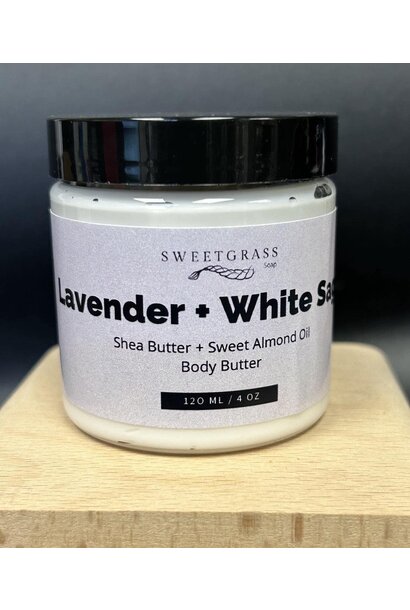 Lavender & White Sage Body Butter by Sweetgrass Soap