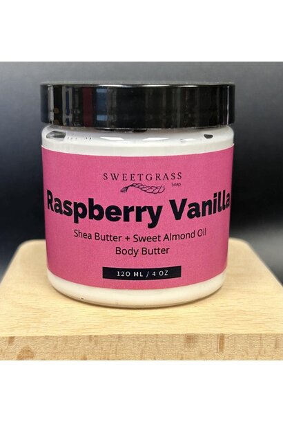 Raspberry Vanilla  Body Butter by Sweetgrass Soaps
