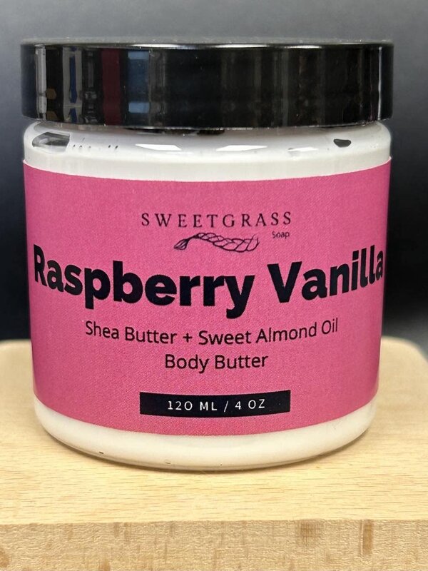 Raspberry Vanilla  Body Butter by Sweetgrass Soaps