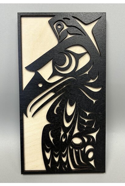 12" Wooden Plaque - Guardian of the Skies (eagle) by Raven Wolden