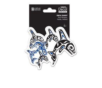 Premium Decal - Orca Family by Paul Windsor