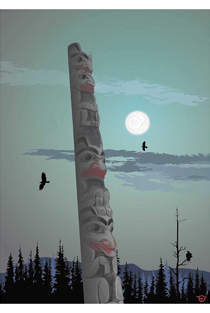 Art Card Totem Pole by Mark Preston