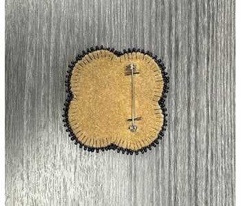 Beaded Poppy with Abalone 1 by Sheena James