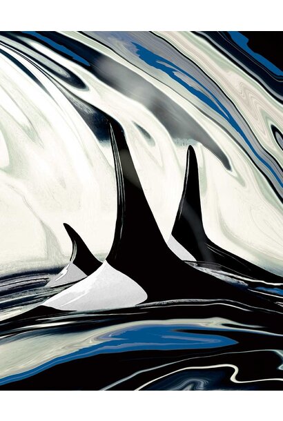 Limited Addition Numbered and Sign print   Orcas By  Rick Beaver