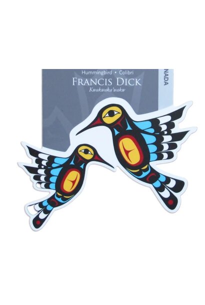 Vinyl Sticker  Hummingbird by Francis Dick