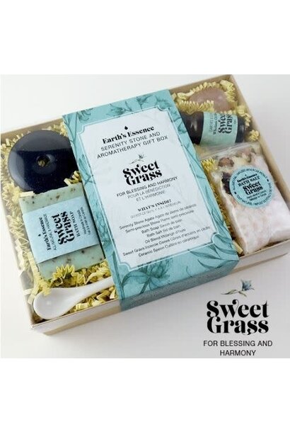 Serenity Stone & Aromatherapy Gift Box - Sweet Grass