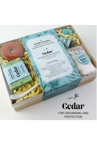 Serenity Stone & Aromatherapy Gift Box - Cedar