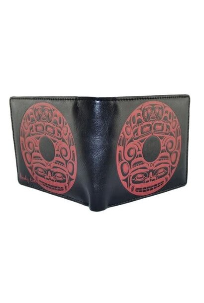 Mens Wallet - Nawila Red by Andy Everson