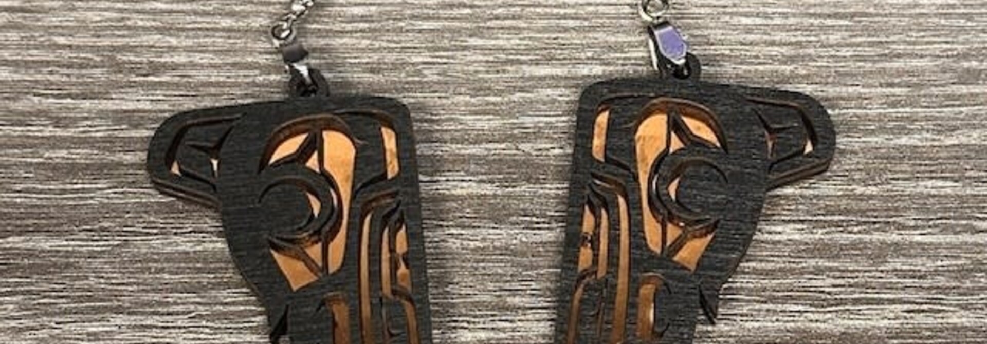 Eagle Head Earrings by Raven Wolden - Copper