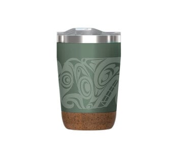 12oz Cork Base Travel Mug Urban Wolf by Maynard Johnny Jr