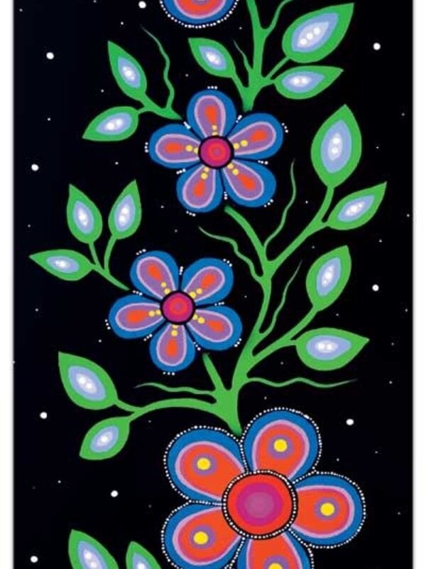 Notepad -Ojibway Floral by Jackie Traverse