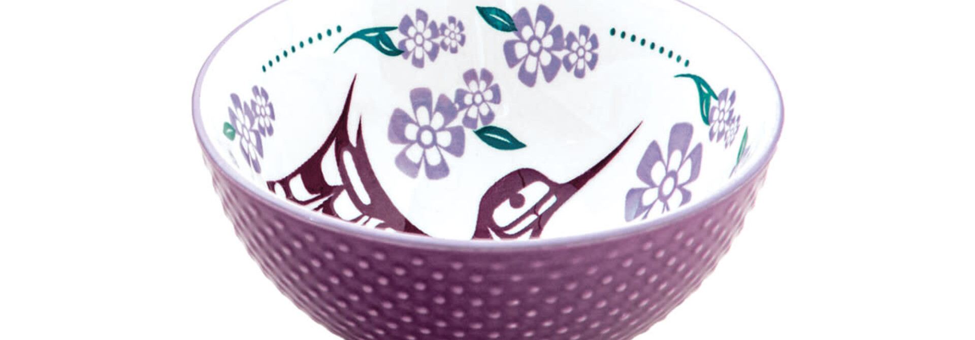 Medium Porcelain Art Bowl - Hummingbird by Francis Dick