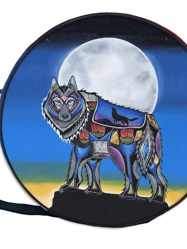 14" drum bag Wolf by Jessica Somera