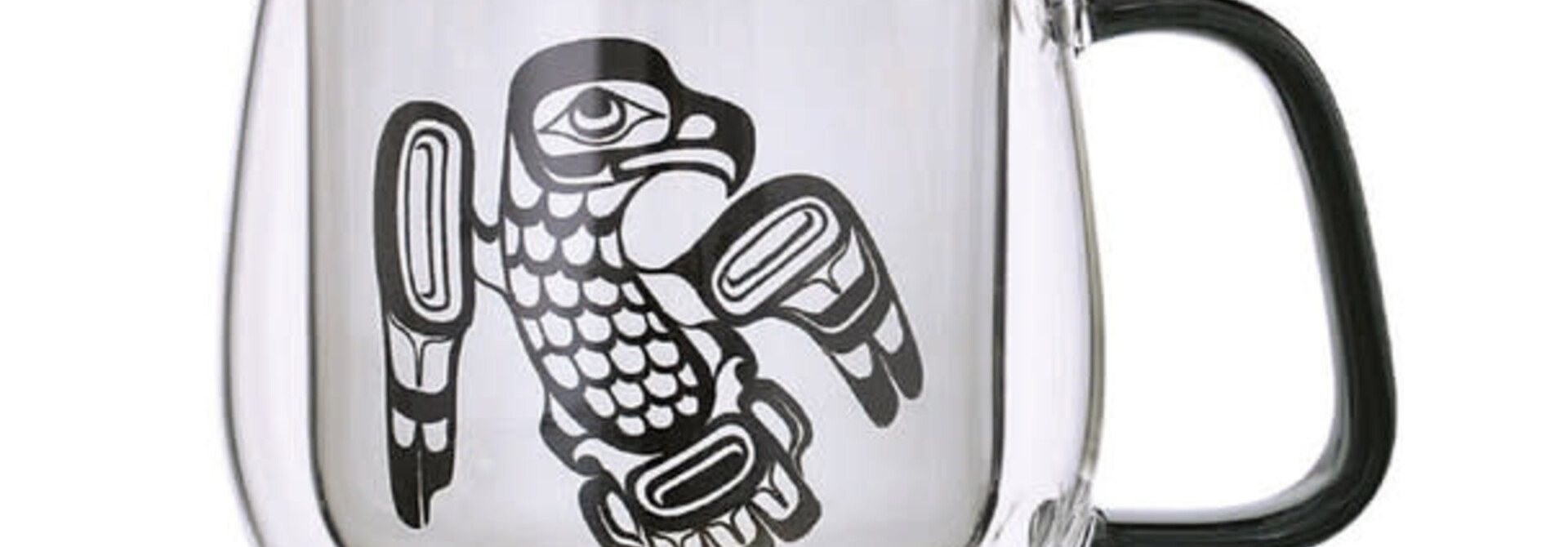 Double Walled Coloured Glass Mug - Eagle by Ernest Swanson