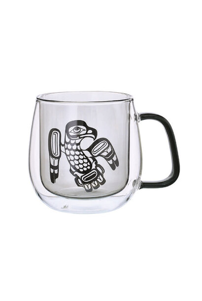 Double Walled Coloured Glass Mug - Eagle by Ernest Swanson