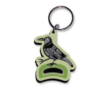 Keychain - Crow - Walk in the Park by Paul Windsor