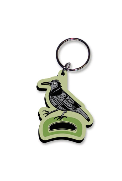 Keychain - Crow - Walk in the Park by Paul Windsor