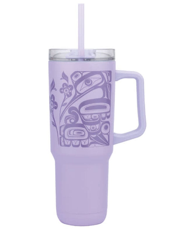 40oz Insulated Tumbler with Straw - Spirit Messenger by Morgan Asoyuf