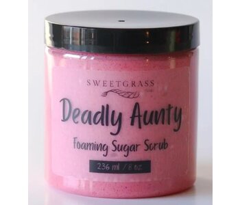 8oz Deadly Aunty Foaming Sugar Scrub by Sweetgrass Soap