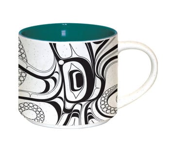 16 oz Ceramic Mug - Octopus (Nuu) by Ernest Swanson