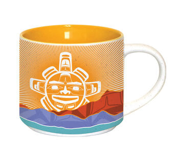 16 oz Ceramic Mug - Chilkat Sun by Nahaan