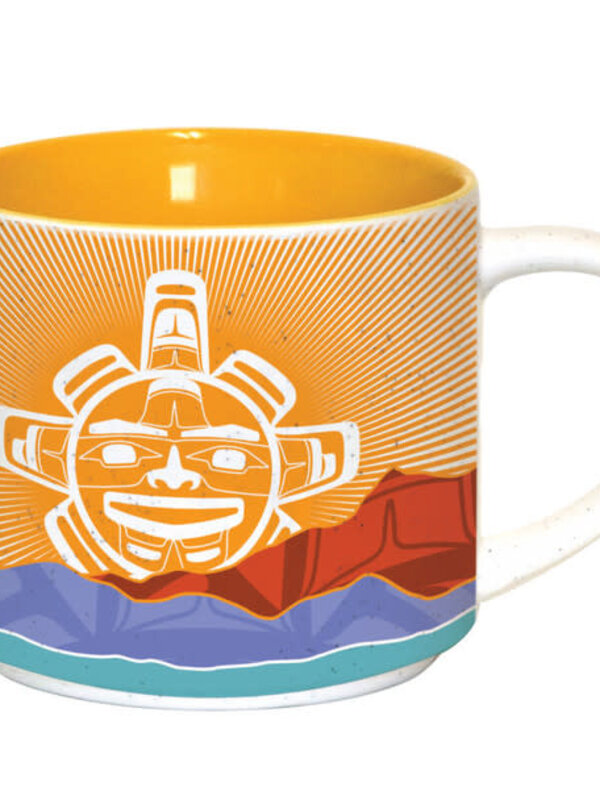 16 oz Ceramic Mug - Chilkat Sun by Nahaan