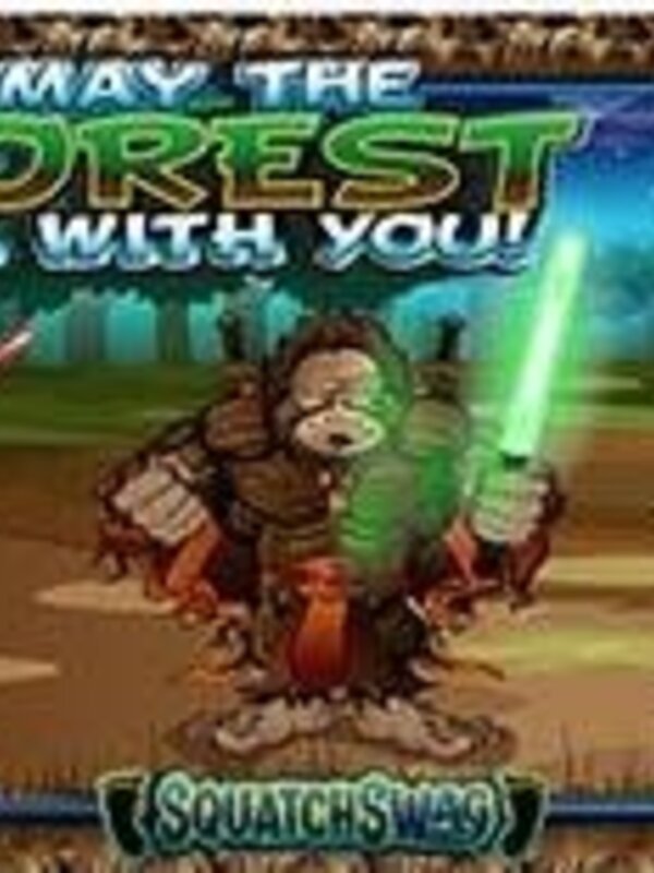 Oversized FUN Squatchy Novelty Beach Towel - May the Forest be with you