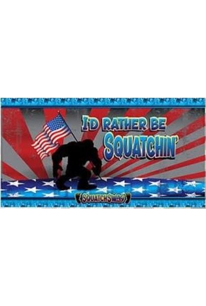 Oversized FUN Squatchy Novelty Beach Towel -I'd rather be Squatchin'