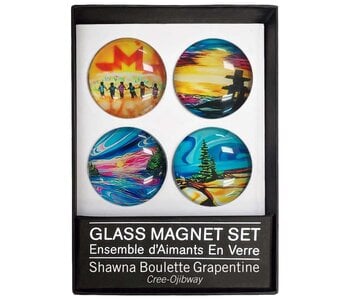 Glass Magnet Set by Shawna Boulette Grapentine