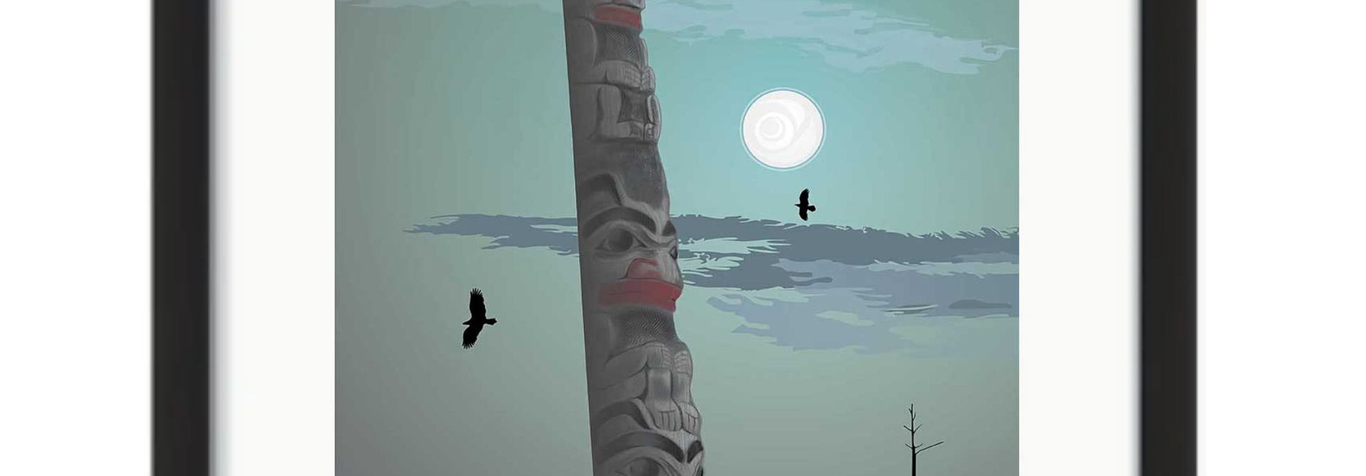 Framed & Matted Art Card -Totem Pole by Mark Preston